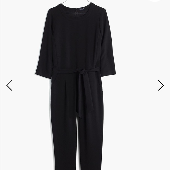 Madewell Black Crepe Sloan Jumpsuit 6 - Picture 2 of 13